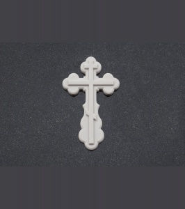 Ритуальное украшение Крест фигурный из мрамора